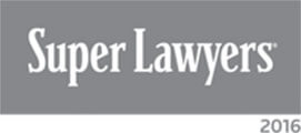 Logo Recognizing Clark & Steinhorn, LLC's affiliation with Super Lawyers 2016